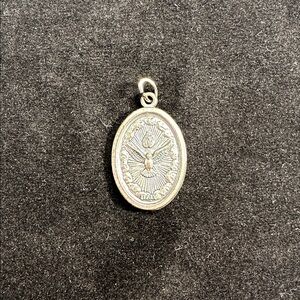Elegant Silver Oval Pendant